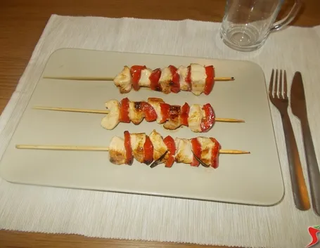 Gli spiedini di pollo