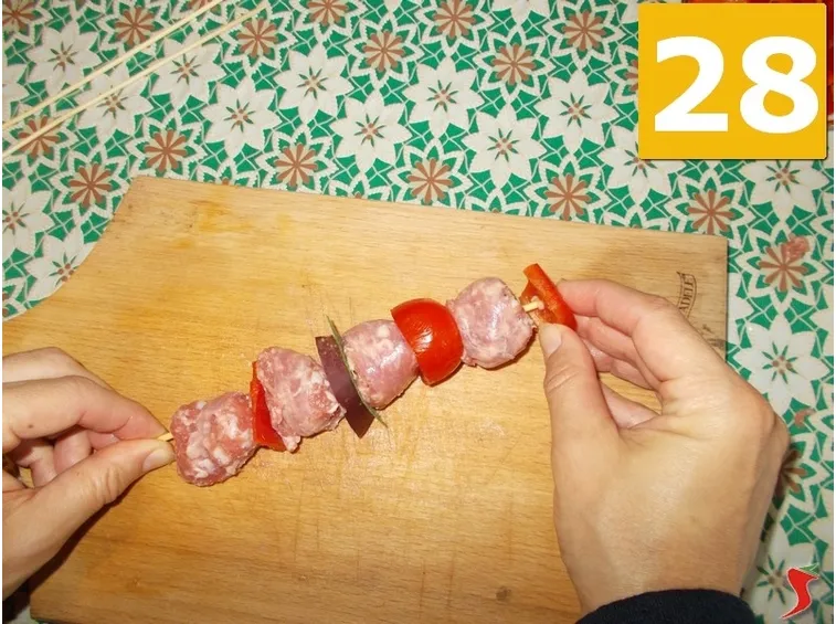 Spiedini salsiccia