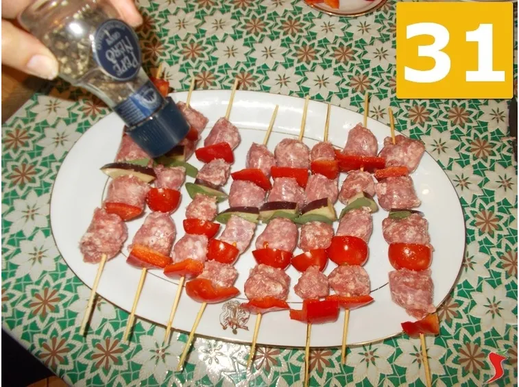 Spiedini salsiccia