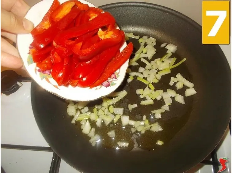 La cottura dei peperoni