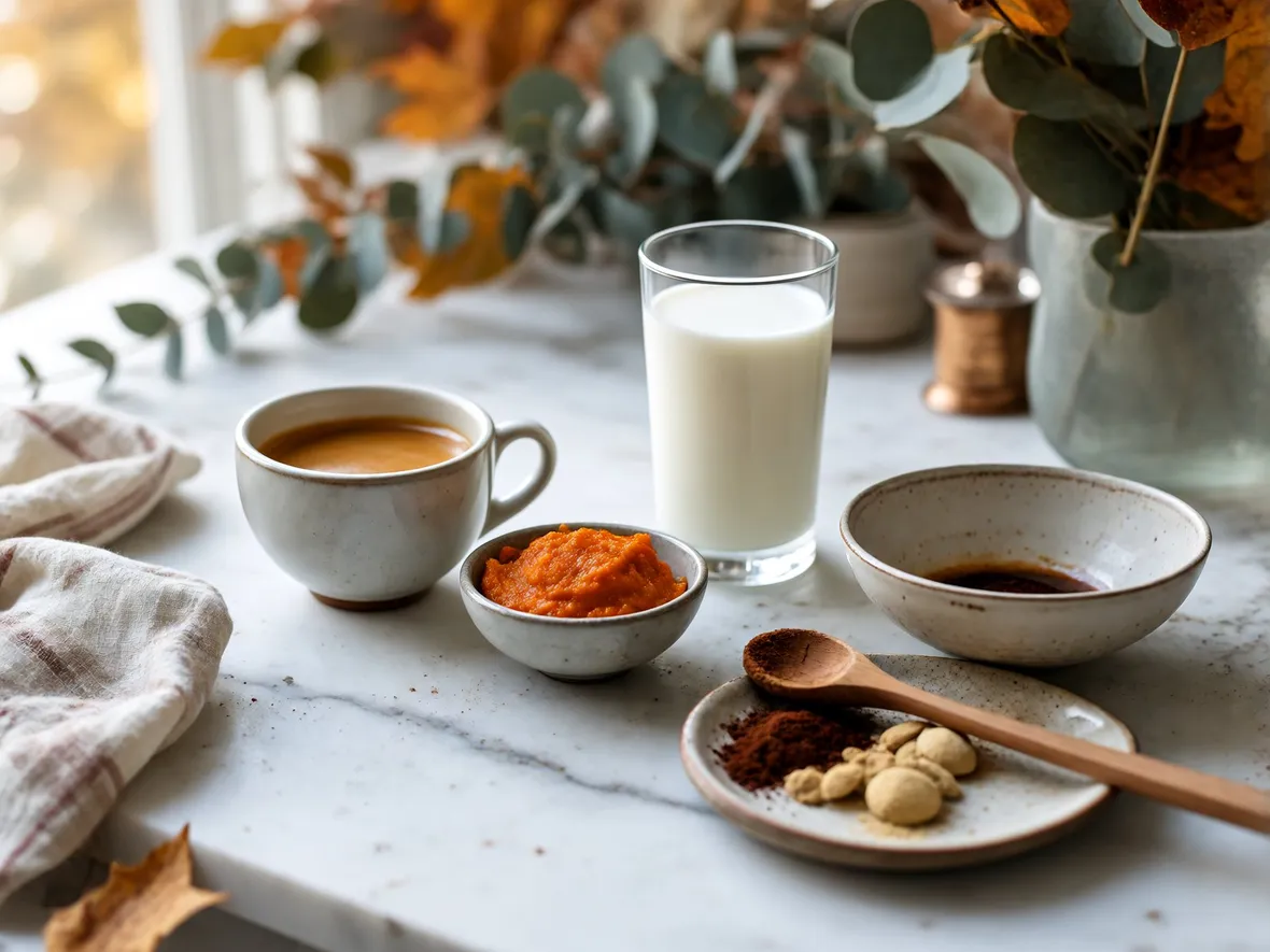 Ingredienti e dosi per due tazze di pumpkin spice latte