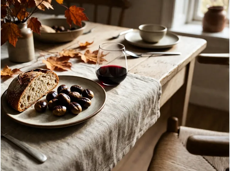 Abbinamenti del vino novello: castagne di San Martino e piatti d'autunno