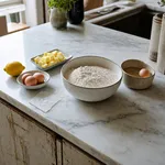 Gli ingredienti della pasta frolla che regge la sagoma