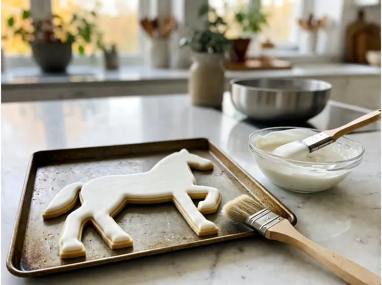 Decorazione del Dolce di San Martino veneziano con glassa e dolciumi