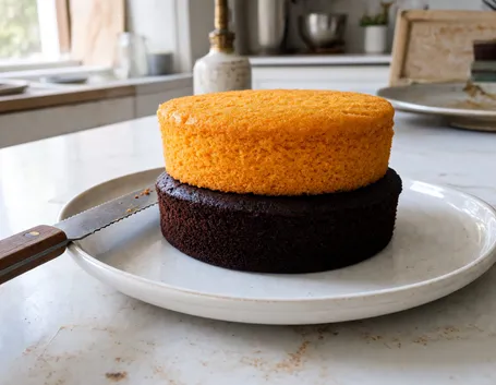 La base: pan di zucca a due colori e una farcitura che regge la fetta
