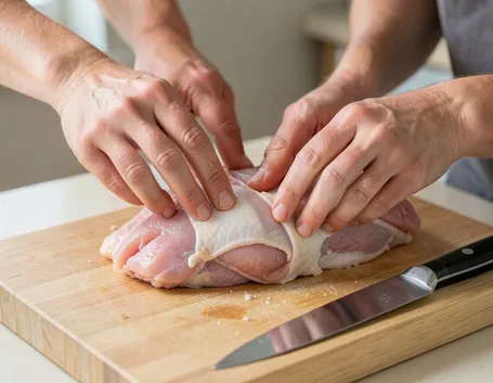 Disossare petto di pollo