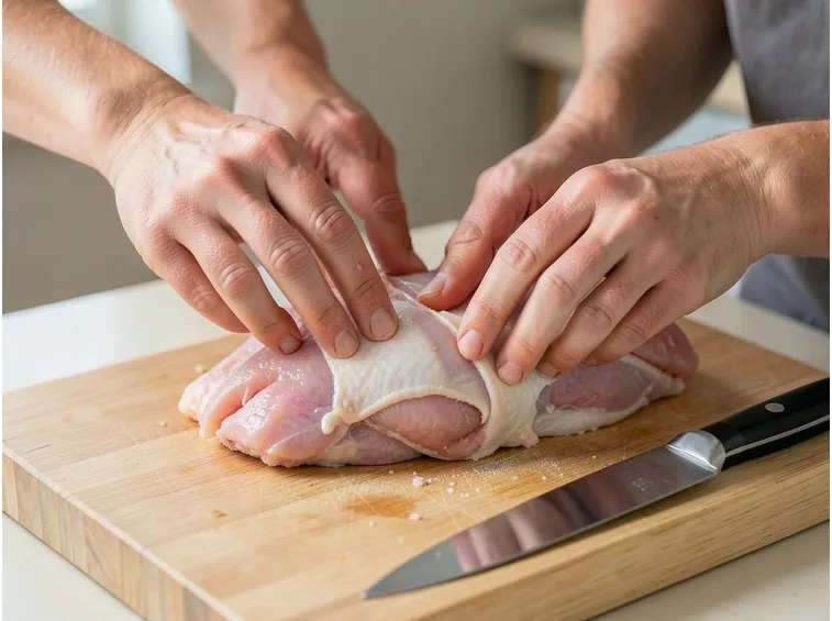 Disossare petto di pollo
