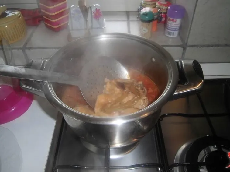 togliere il pollo