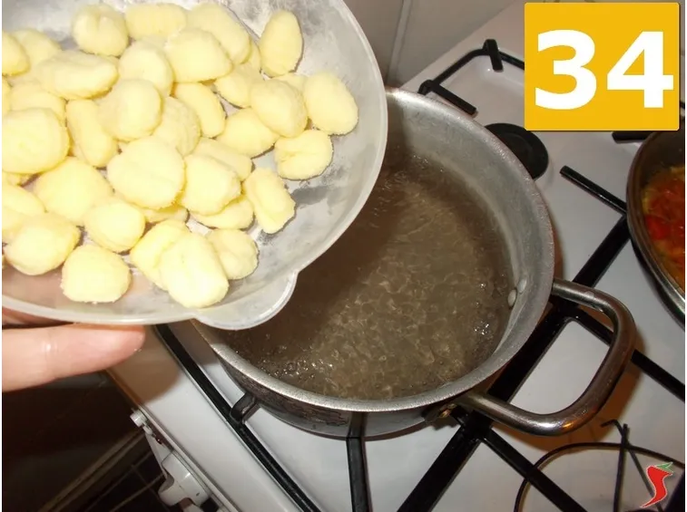 La cottura degli gnocchi