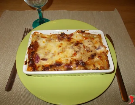 La lasagna al radicchio e taleggio