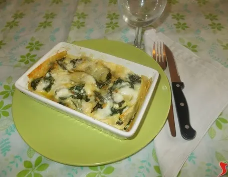 Le lasagne con gli spinaci e la ricotta