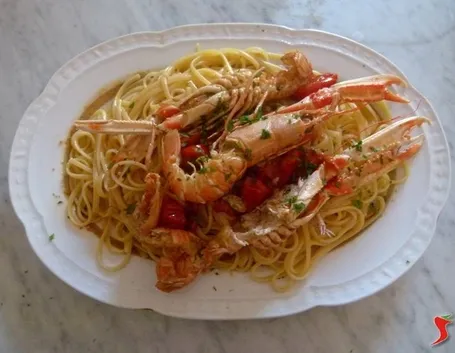 Le linguine con gli scampi