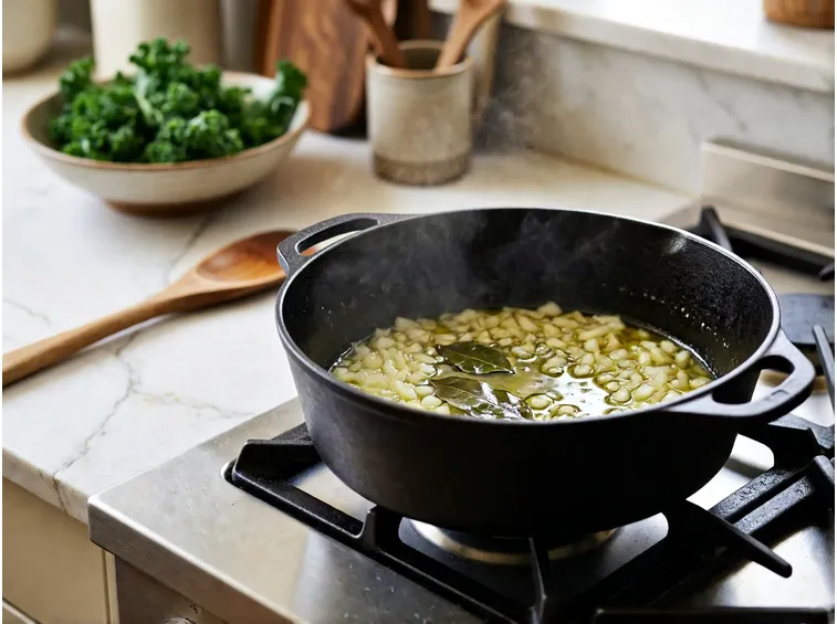 Soffritto, ordine di cottura e tempi per un minestrone cremoso