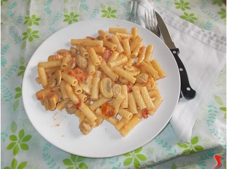 La pasta alla boscaiola