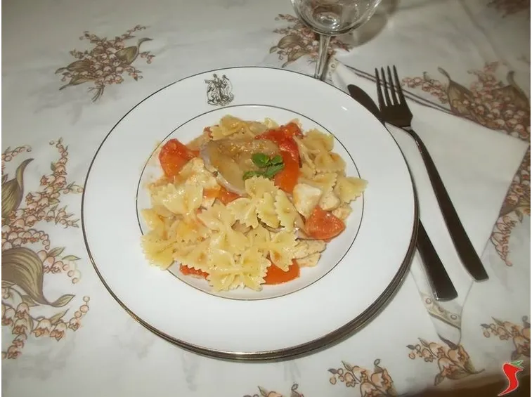 La pasta con pesce spada e melanzane