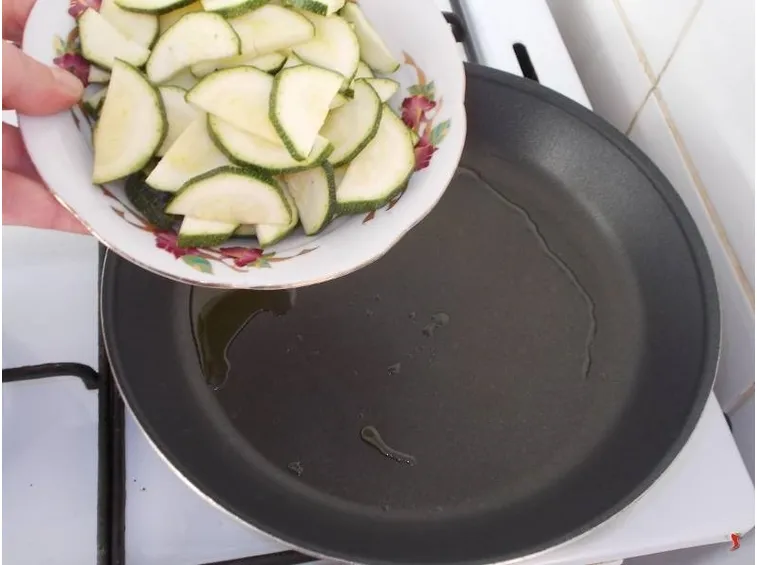 La cottura delle zucchine