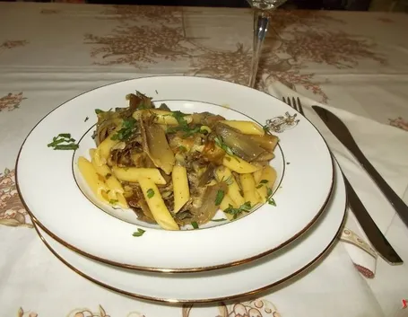 Le penne con i carciofi
