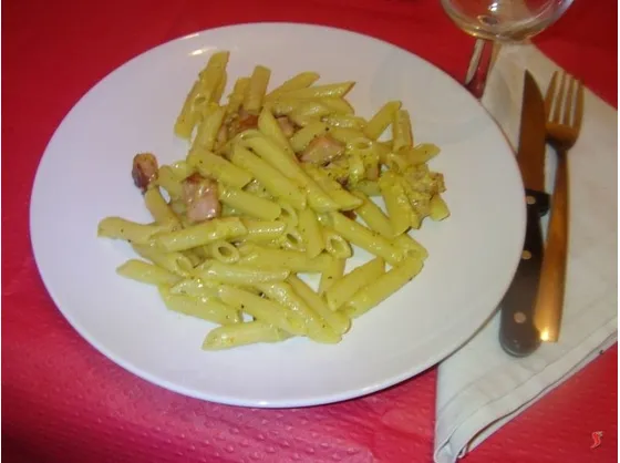 Le penne alla carbonara