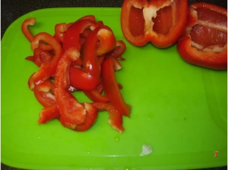 Taglio dei peperoni