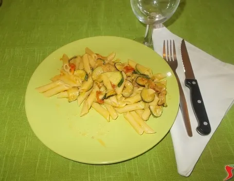 Le penne con le zucchine