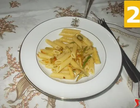 Le penne ai fiori di zucca
