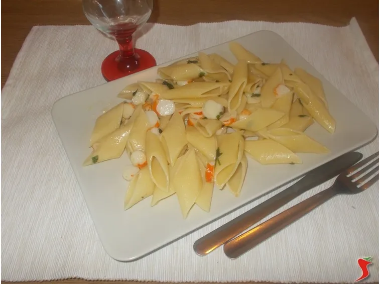 Penne con gamberi