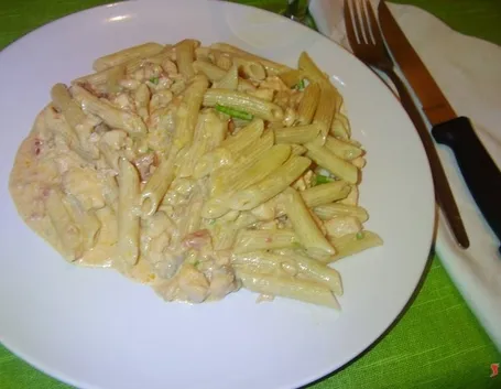 Le penne vodka e salmone