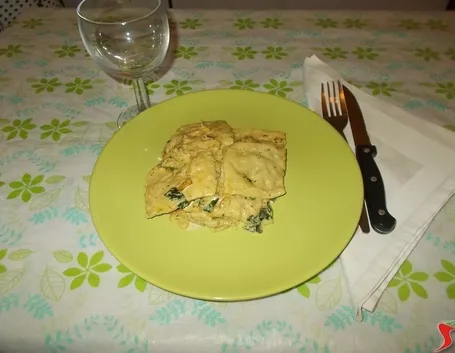I ravioli ripieni di spinaci