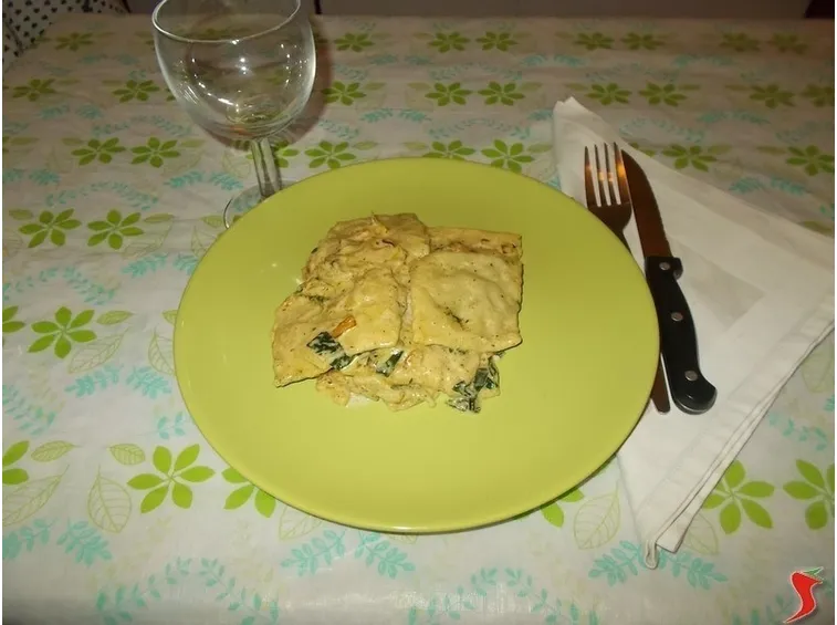 I ravioli ripieni di spinaci