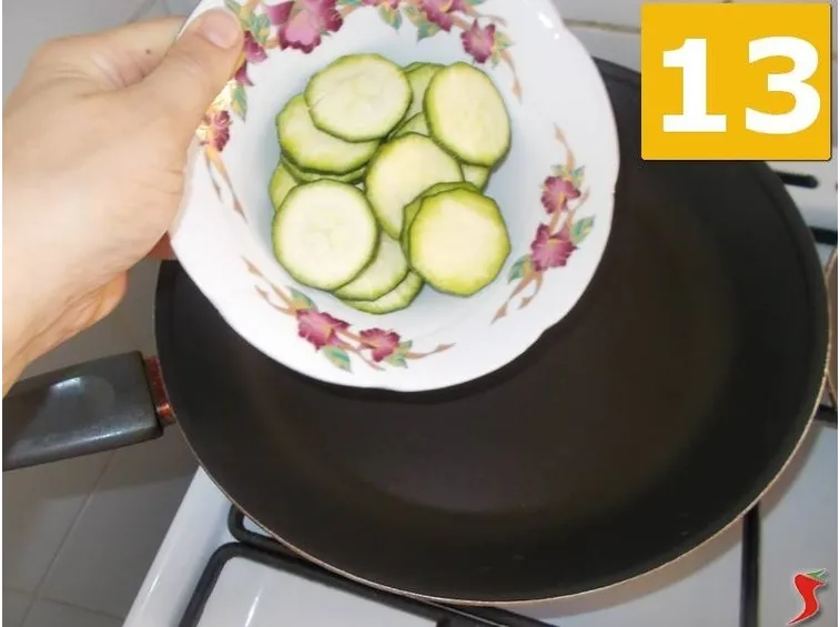 La cottura delle zucchine
