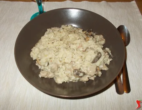 Risotto funghi e salsiccia