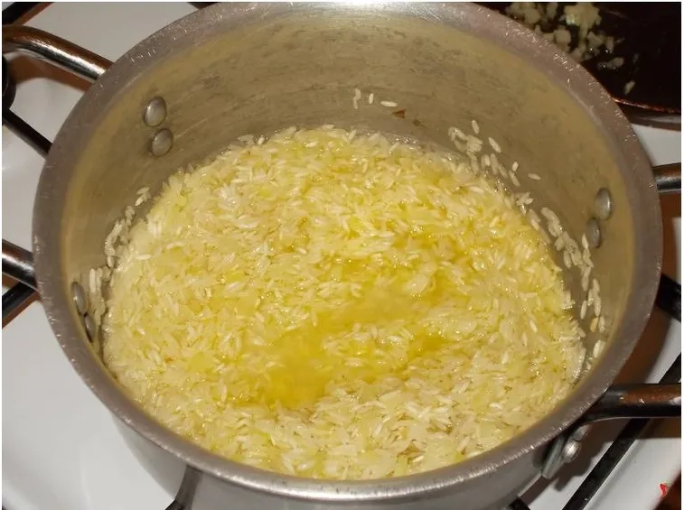 La cottura del risotto