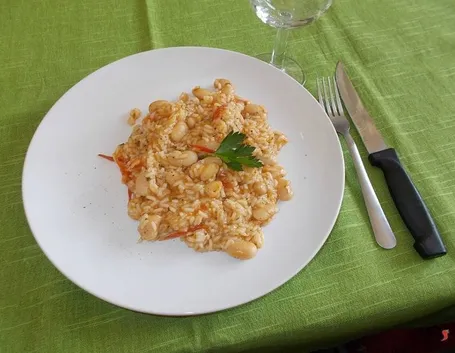 Il risotto con i fagioli