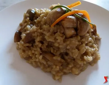 Risotto con i funghi  champignon
