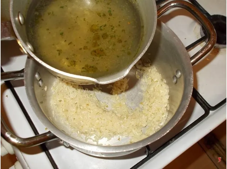 La cottura del risotto