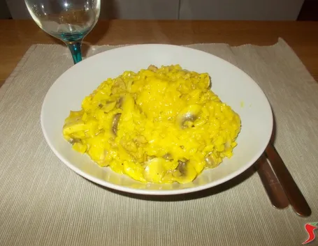 Risotto funghi e zafferano