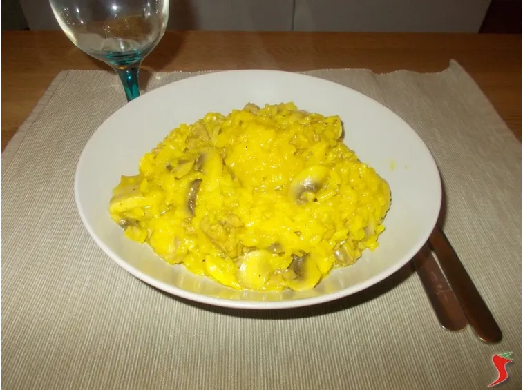 Risotto funghi e zafferano