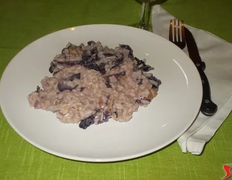 Il risotto radicchio e gorgonzola