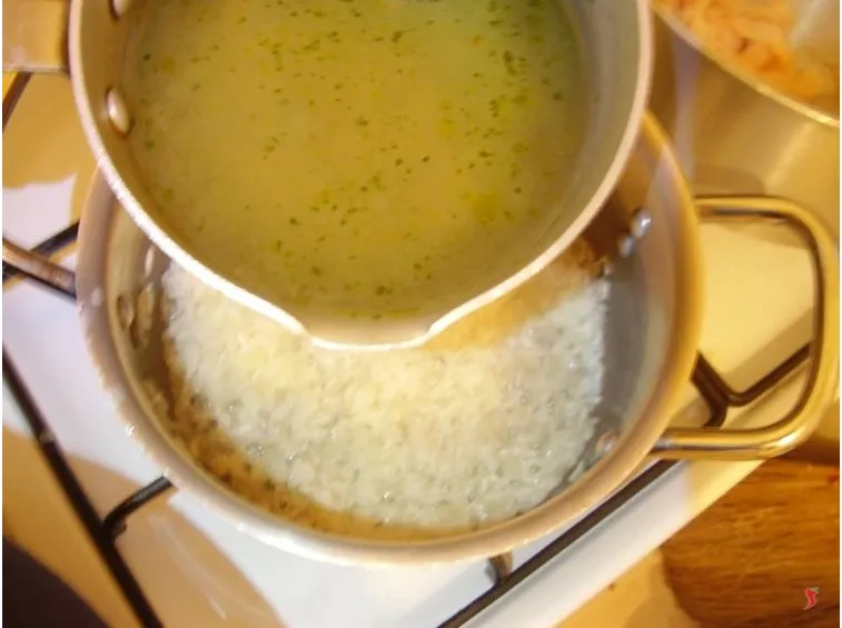 La cottura del risotto