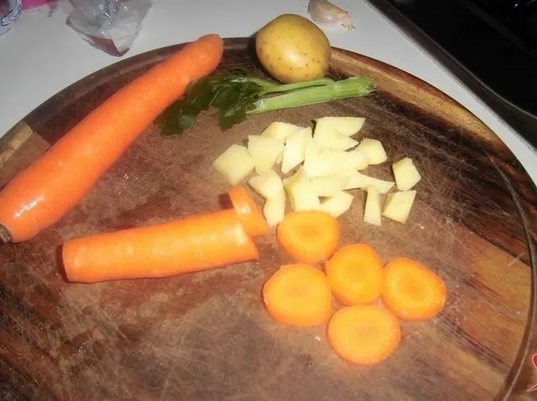 taglio a dadini verdure 