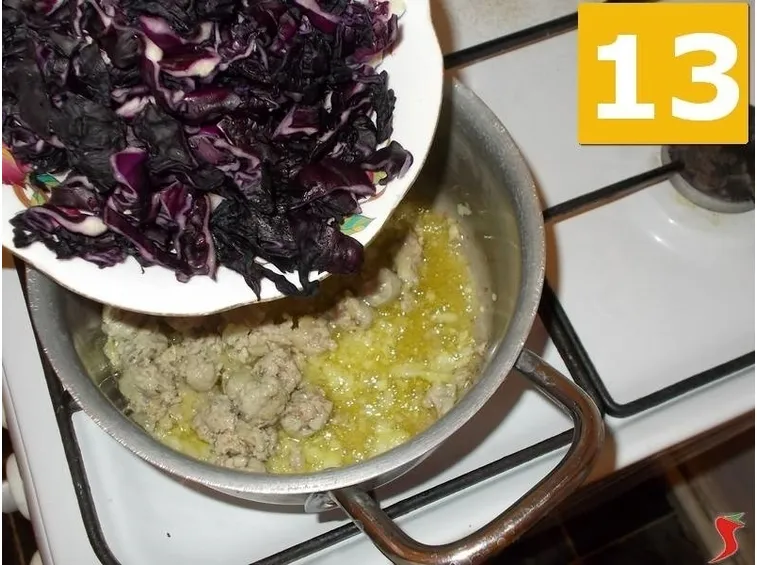 La cottura del radicchio