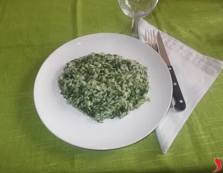 Il risotto con gli spinaci