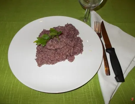 Il risotto al vino rosso
