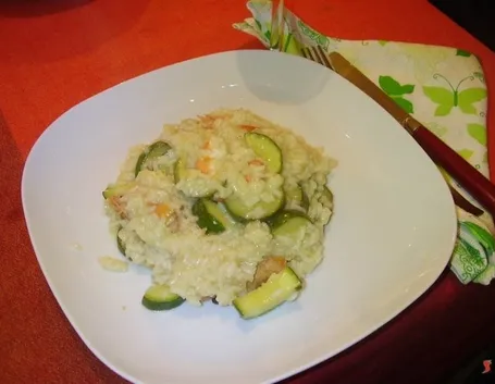 risotto zucchine e gamberi