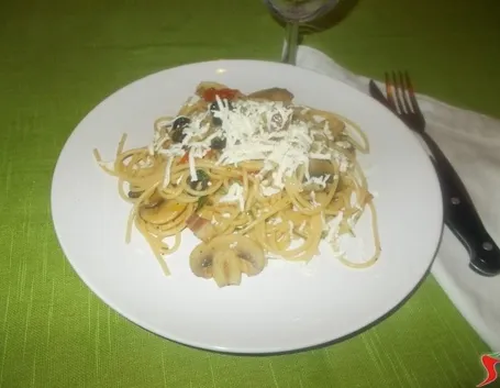 Gli spaghetti alla boscaiola