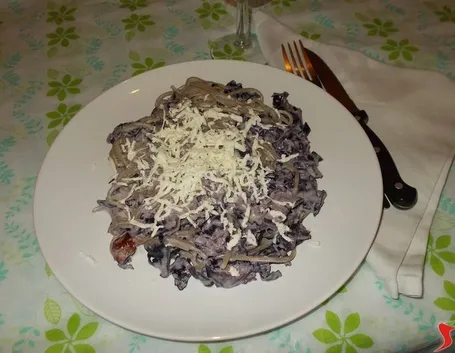Gli spaghetti con il radicchio