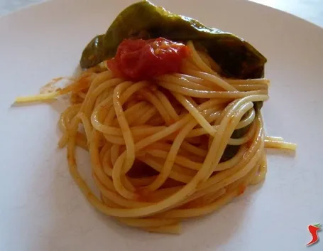 spaghetti con peperoni verdi