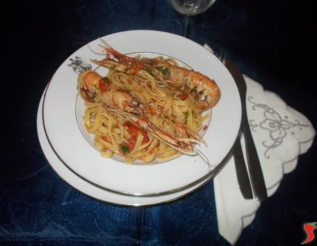 Le tagliatelle agli scampi