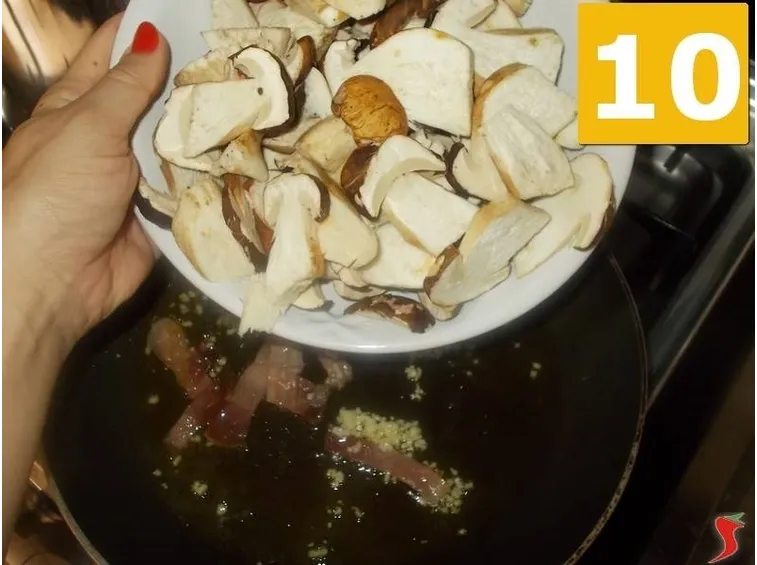 La cottura dei funghi