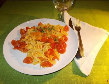 Le tagliatelle ai pomodorini